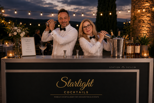 Starlight Cocktails Bar-Setup bei einem Event